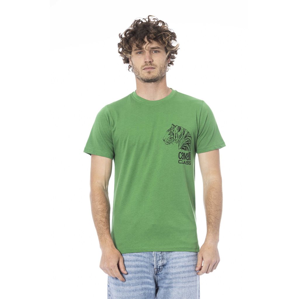 Cavalli Class - T-shirt Verde Uomo QXT63EJD060_07334BrilliantGreen -1 | BDroppy