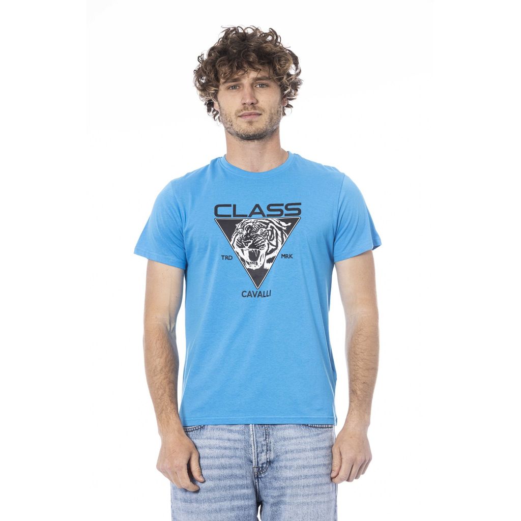 Cavalli Class - T-shirt Blu Uomo CLL2MTS01SXH01E_05048LightBlue -1 | BDroppy